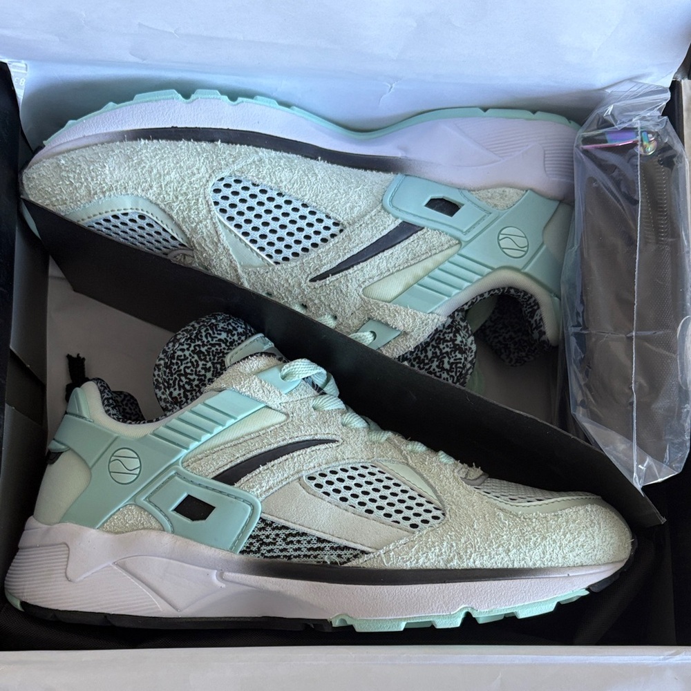 Mint Green and Black Sneakers